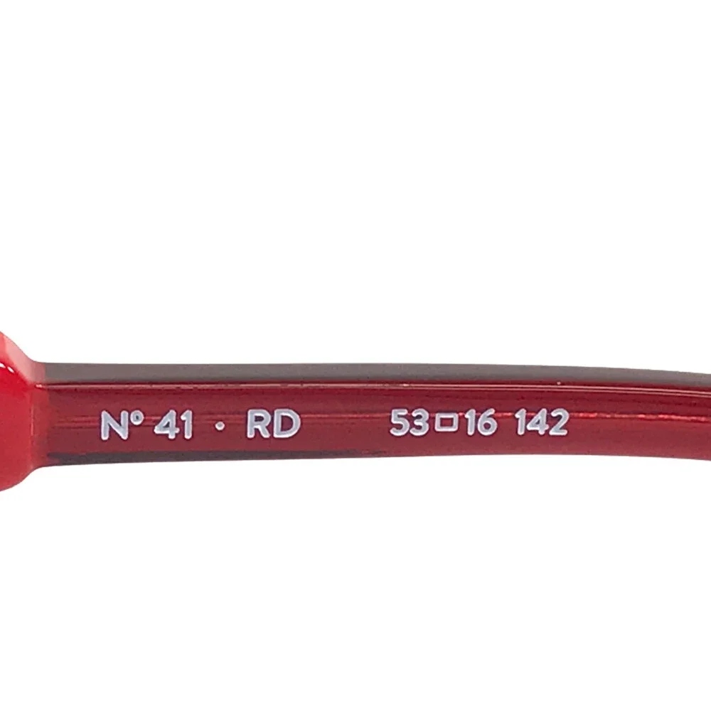Etnia Barcelona Eyeglasses Frames CHROMA N41 RD Red Clear Thick Rim 53-16-142